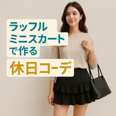 ラッフルミニスカートで作る休日コーデ